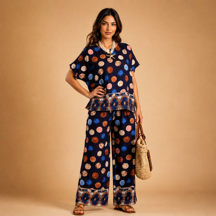 Conjunto 2 Peças Polka Dots — Marinho