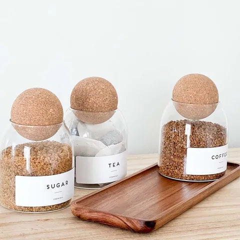 Conjunto de Potes de Armazenamento — Bege