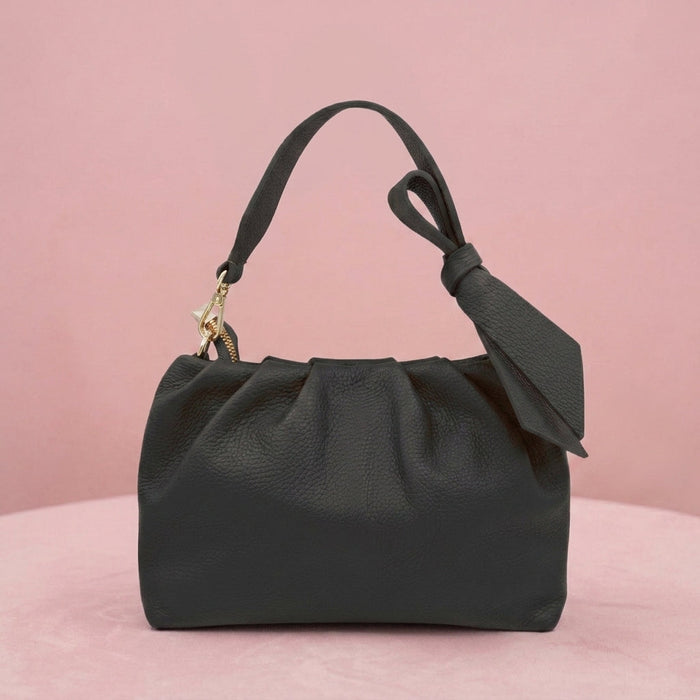 Bolsa de Ombro em Pele Genuína — Preto