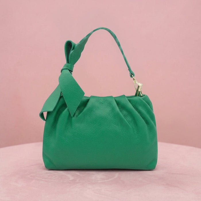 Bolsa de Ombro em Pele Genuína — Verde