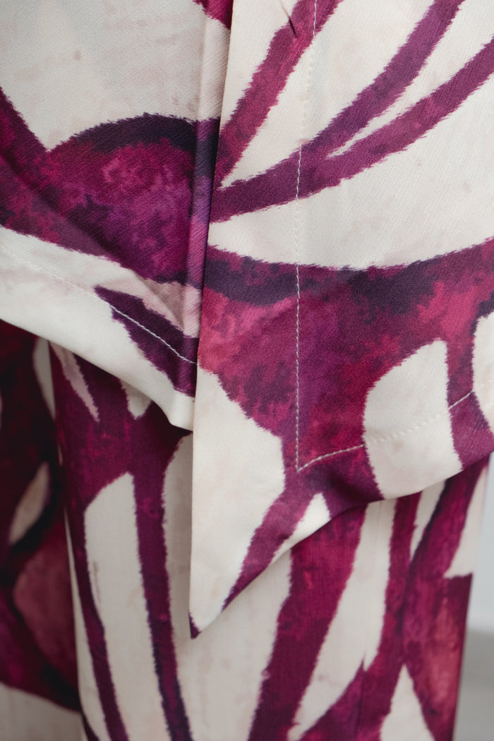 Body Estampa Floral Bordeaux