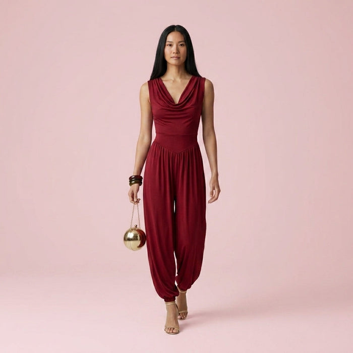 Jumpsuit Balloon Calipso — Grenat