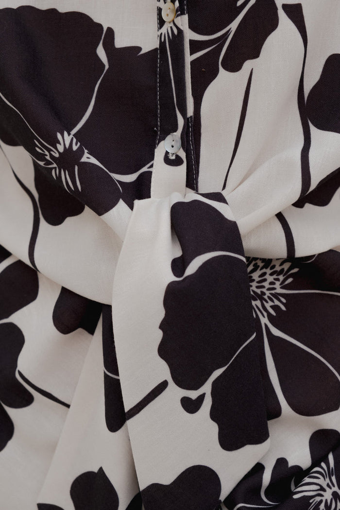 Camisa Nudo Estampada