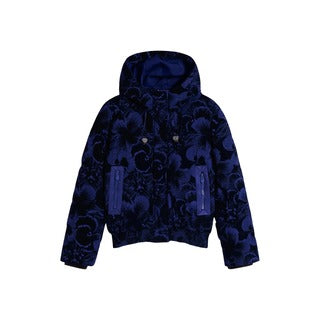 Blusão Azul com Padrão Floral — Azul