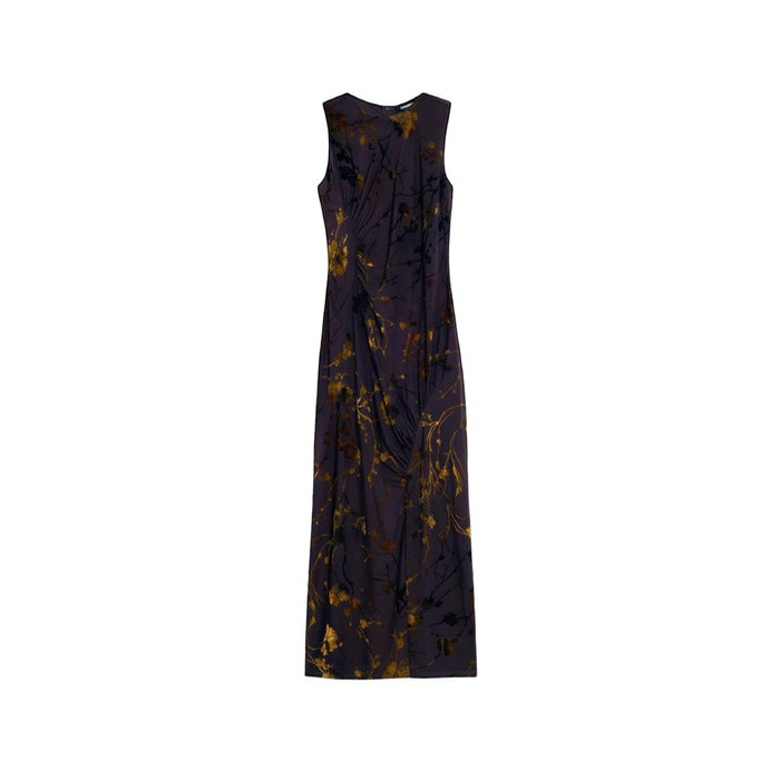 Vestido Castanho Floral — Castanho