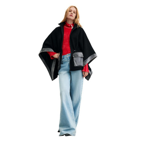 Poncho Aldama — Denim e Cinzento