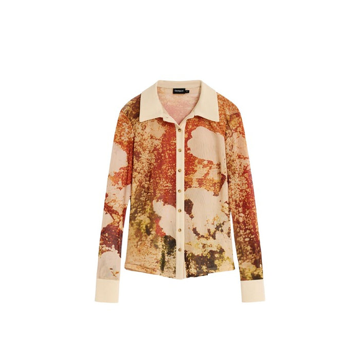 Blusa Bege Estampada — Bege