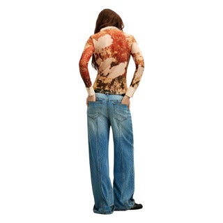 Blusa Bege Estampada — Bege