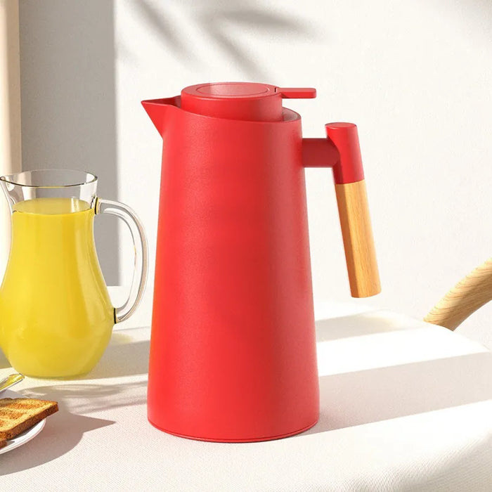 Jarro Térmico com Medidor de Temperatura — Vermelho