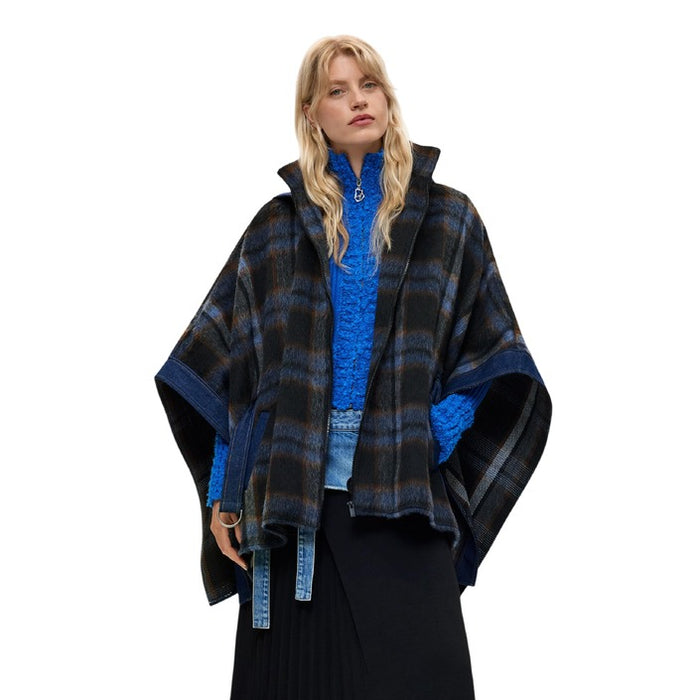 Poncho Azul com Ganga — Azul