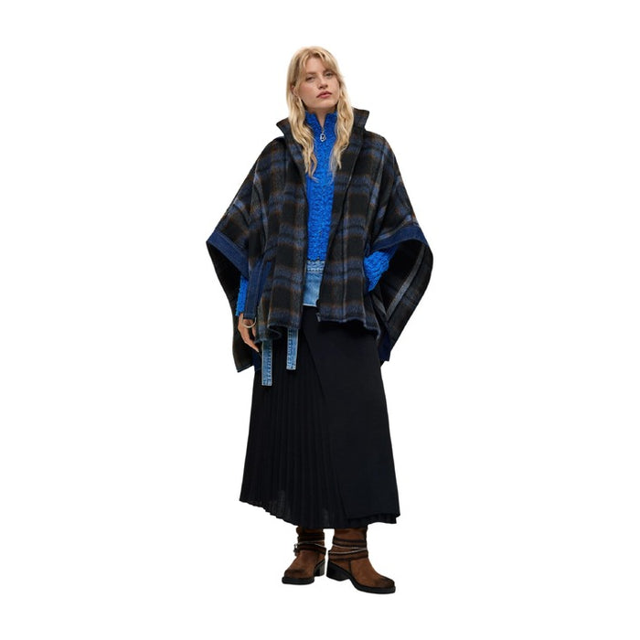 Poncho Azul com Ganga — Azul