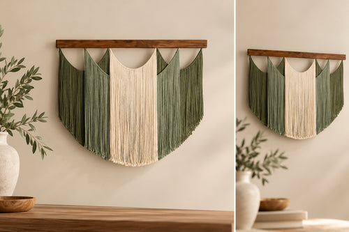 Tapeçaria de Parede em Macramé — Verde